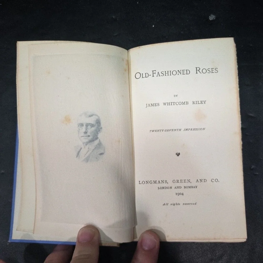 Old-Fashioned Roses James Whitcomb Riley 1904 Poetry Longmans Green Co Antique